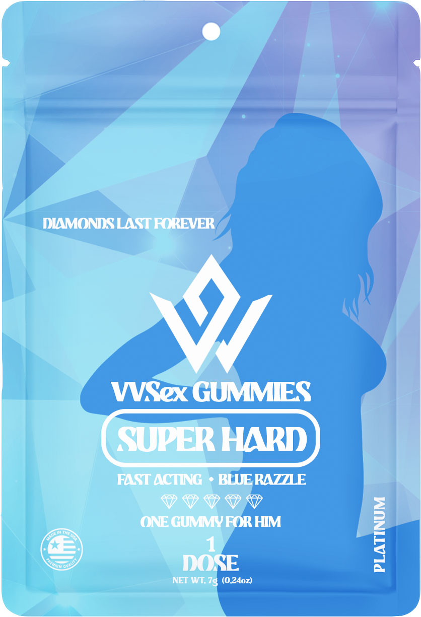 V V Sex Gummies - Male Super Hard Edition Blue Razzle - 60ct